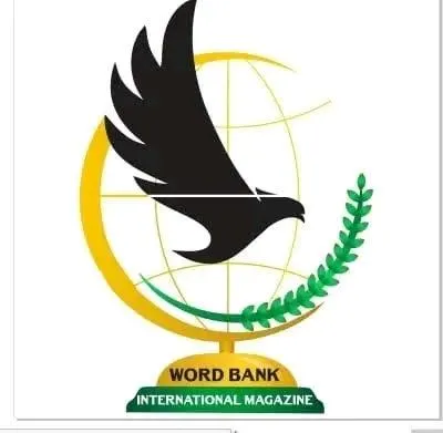 The Word Bank International Magazine emblem: an eagle in flight over a globe, with a laurel branch